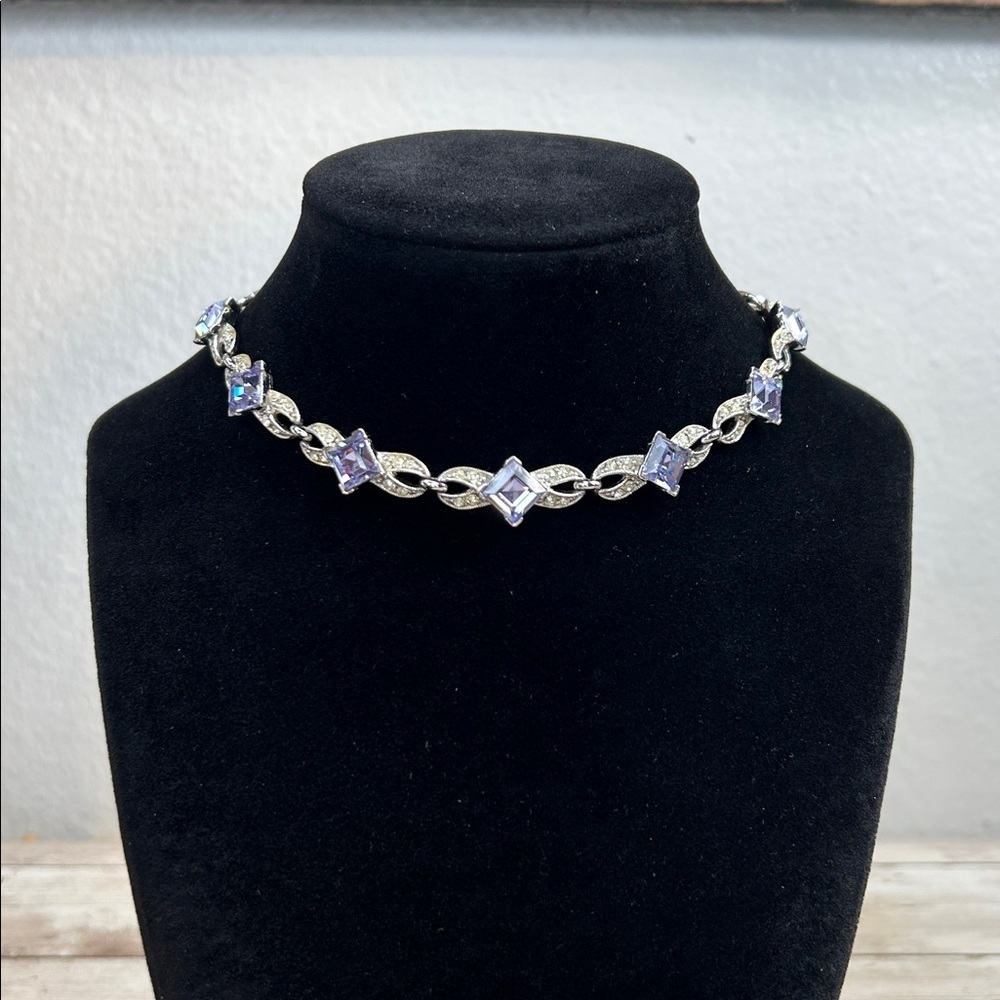 Bogoff Spectacular Silver and Purple Women's Necklace - Picture 2 of 11